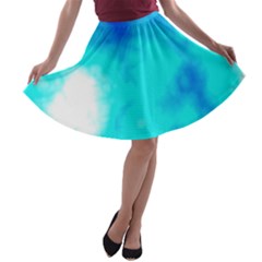 Turquoise Sky  A-line Skater Skirt