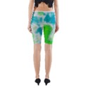 Turquoise And Green Clouds Yoga Cropped Leggings View2