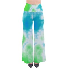 Turquoise And Green Clouds Pants