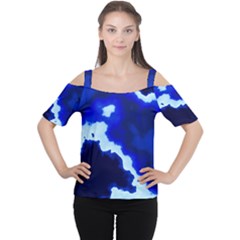 Blues Women s Cutout Shoulder Tee