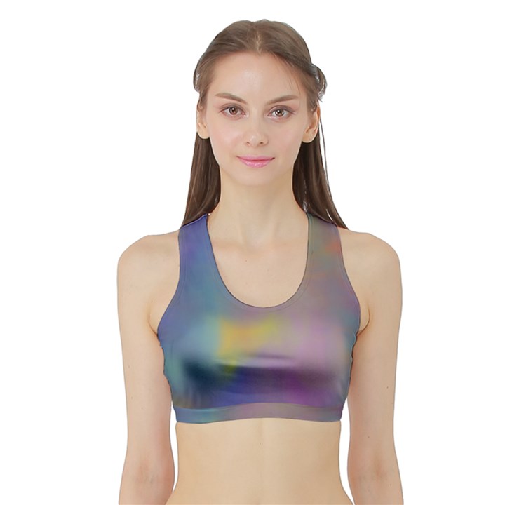 Mystic Sky Women s Sports Bra with Border