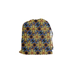 Vibrant Medieval Check Drawstring Pouches (small)  by dflcprints