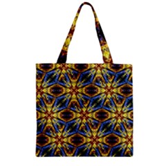 Vibrant Medieval Check Zipper Grocery Tote Bag