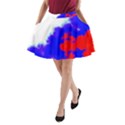 Red White And Blue Sky A-Line Pocket Skirt View1