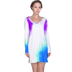 Pink White And Blue Sky Long Sleeve Nightdress by TRENDYcouture