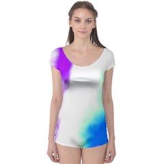 Pink White And Blue Sky Boyleg Leotard (ladies)