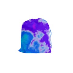 Purple And Blue Clouds Drawstring Pouches (small)  by TRENDYcouture