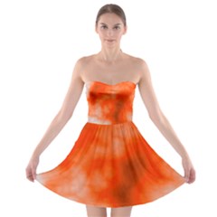 Orange Essence  Strapless Dresses