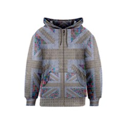 Multicoloured Union Jack Kids  Zipper Hoodie by cocksoupart