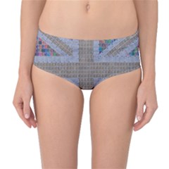 Multicoloured Union Jack Mid-waist Bikini Bottoms