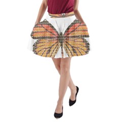 Butterfly A-line Pocket Skirt