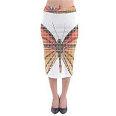 Butterfly Midi Pencil Skirt