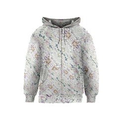 Oriental Floral Ornate Kids  Zipper Hoodie by dflcprintsclothing