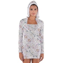 Oriental Floral Ornate Women s Long Sleeve Hooded T-shirt