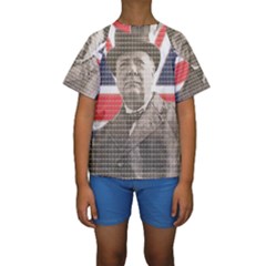 Winston Churchill Kid s Short Sleeve Swimwear