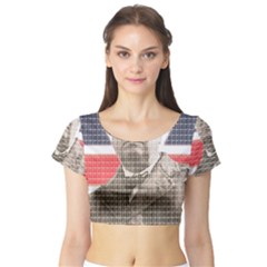 Winston Churchill Short Sleeve Crop Top (tight Fit)