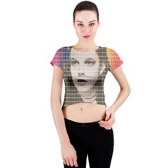 Over The Rainbow Crew Neck Crop Top