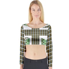 Green Flag Long Sleeve Crop Top