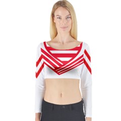 Redwhitesailor Bib Ls Midriff Top Long Sleeve Crop Top (tight Fit)