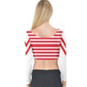 RedWhiteSailor Bib LS Midriff Top Long Sleeve Crop Top (Tight Fit) View2