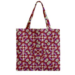 Boho Check Zipper Grocery Tote Bag