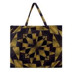 Bold Geometric Zipper Large Tote Bag