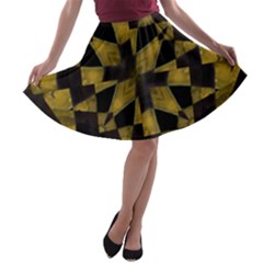 Bold Geometric A-line Skater Skirt