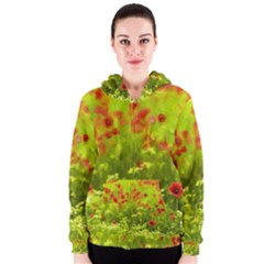 Poppy I Women s Zipper Hoodie by colorfulartwork