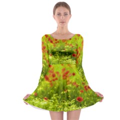 Poppy I Long Sleeve Skater Dress by colorfulartwork