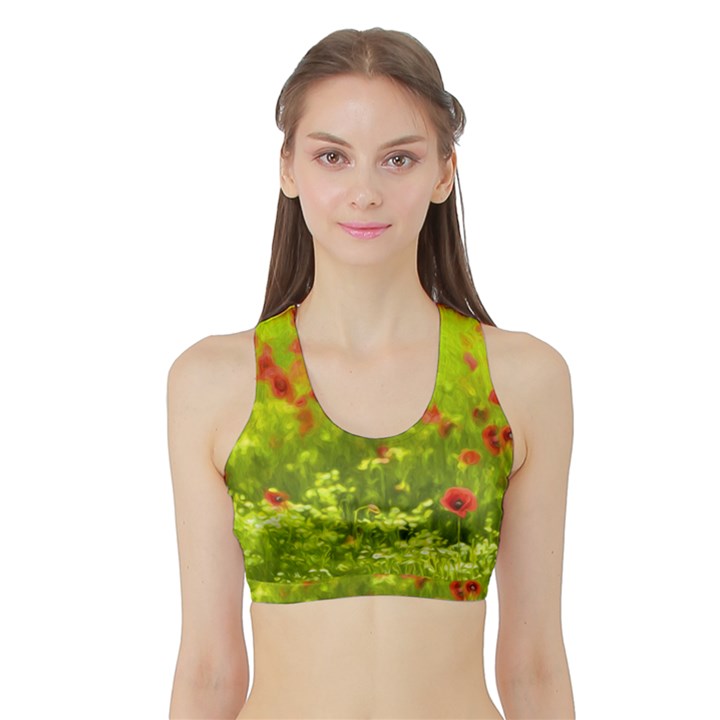 Poppy I Women s Sports Bra with Border