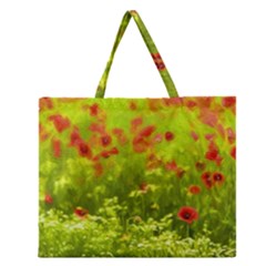 Poppy I Zipper Large Tote Bag