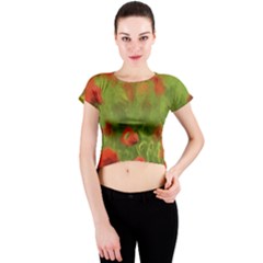 Poppy Ii - Wonderful Summer Feelings Crew Neck Crop Top by colorfulartwork