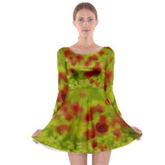 Poppy Iii Long Sleeve Skater Dress by colorfulartwork