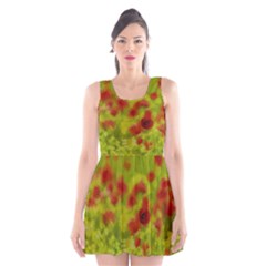 Poppy Iii Scoop Neck Skater Dress by colorfulartwork