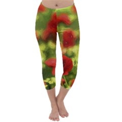 Poppy Vi Capri Winter Leggings  by colorfulartwork