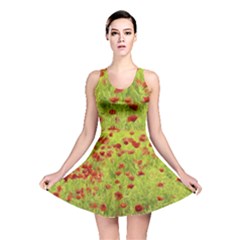 Poppy Viii Reversible Skater Dress by colorfulartwork