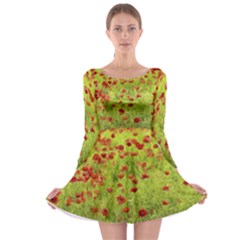 Poppy Viii Long Sleeve Skater Dress by colorfulartwork