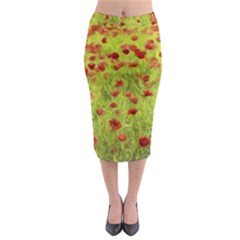 Poppy Viii Midi Pencil Skirt by colorfulartwork