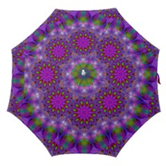 Rainbow At Dusk, Abstract Star Of Light Straight Umbrellas by DianeClancy