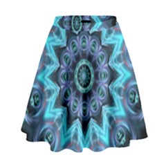 Star Connection, Abstract Cosmic Constellation High Waist Skirt