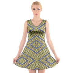 No Vaccine V-neck Sleeveless Skater Dress