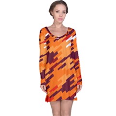 Brown Orange Shapes                                                    Nightdress by LalyLauraFLM