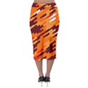 Brown orange shapes                                                      Midi Pencil Skirt View2