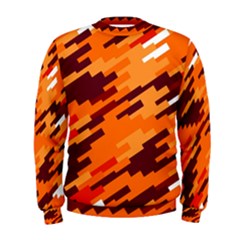 Brown Orange Shapes                                                     Men s Sweatshirt by LalyLauraFLM