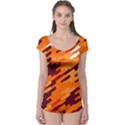 Brown orange shapes                                                    Boyleg Leotard (Ladies) View1