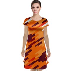 Brown Orange Shapes                                                    Cap Sleeve Nightdress