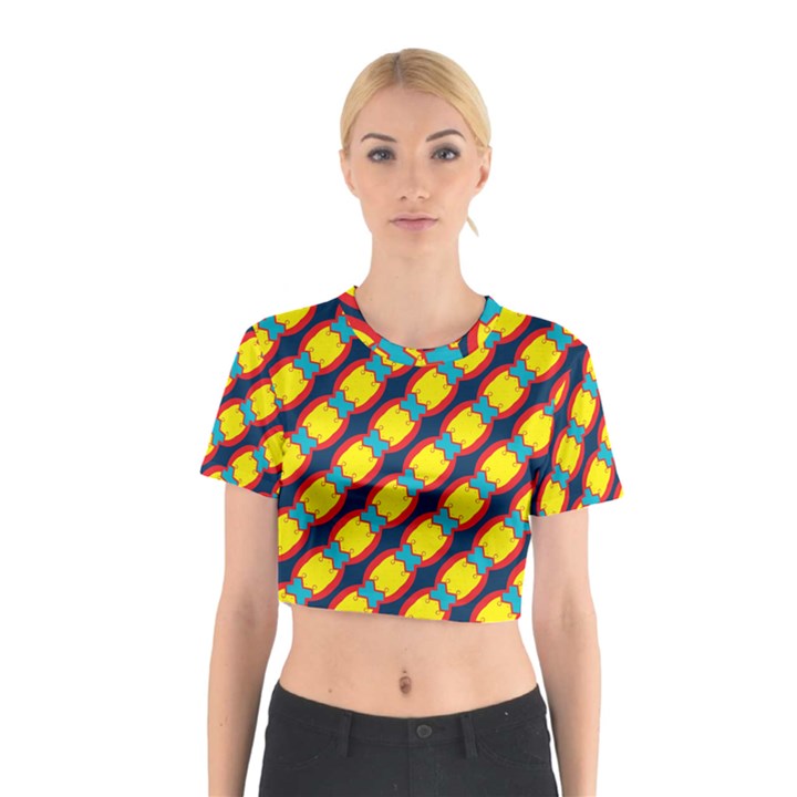 Blue x chains                                                     Cotton Crop Top