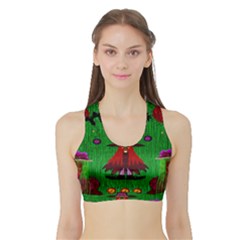 Lady Panda In Everglades Women s Sports Bra With Border