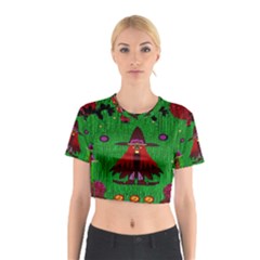 Lady Panda In Everglades Cotton Crop Top