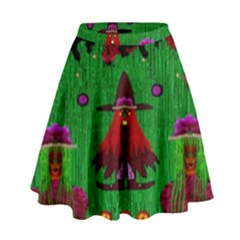 Lady Panda In Everglades High Waist Skirt